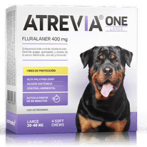 ATREVIA ONE LARGE (20 - 40 KG) CJ x 4 UND antiparasitario oral para perros (protección mensual)