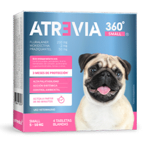 ATREVIA® 360 SMALL (4.5-10 KG) CJ x 4 UND antiparasitario externo e interno para perros