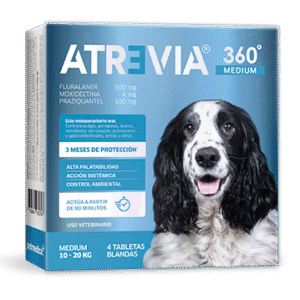 ATREVIA® 360 MEDIUM (10-20 KG) CJ x 4 UND antiparasitario externo e interno para perros