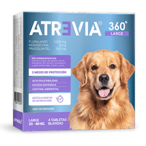 ATREVIA® 360 LARGE (20-40 KG) CJ x 4 UND antiparasitario externo e interno  para perros