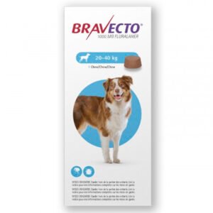 BRAVECTO 1000 MG (20 - 40 KG) x 1 UND – 3 meses antipulgas