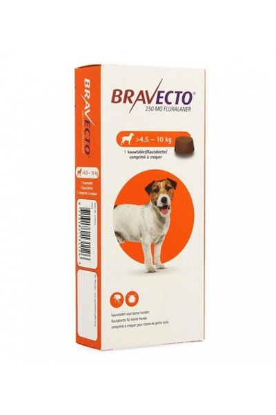 BRAVECTO 250 MG (4.5 - 10 KG)  x 1 UND -3 meses antipulgas