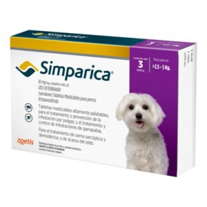 simparica-2-a-5-precio-peru SIMPARICA 10 MG (2.5 - 5 KG) x 3 UND