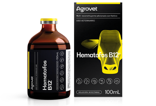 Hematofos B12 solución inyectable reconstituyente multivitamínico veterinario