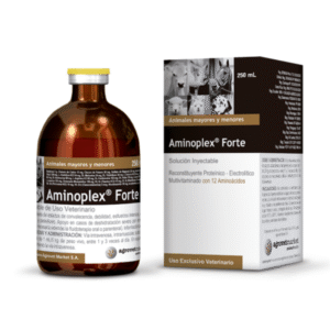 Aminoplex Forte solución inyectable de aminoácidos y vitaminas veterinario x 250 ML