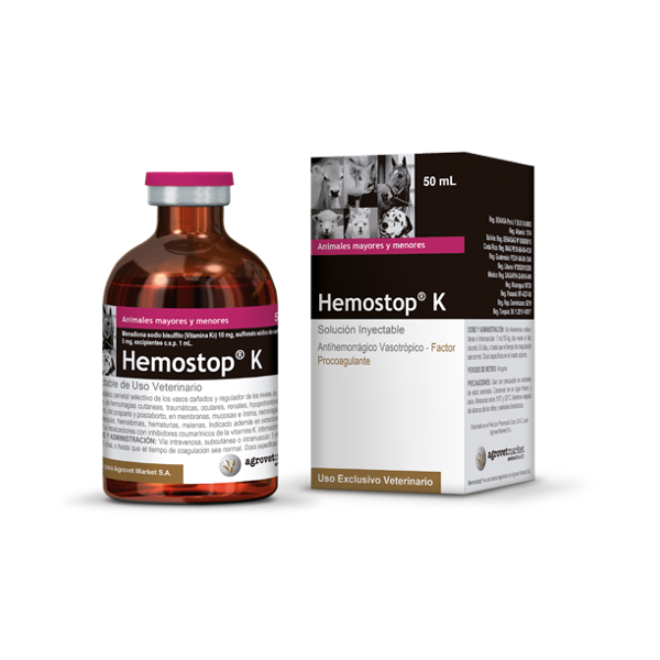 Hemostop‑K solución inyectable hemostático veterinario