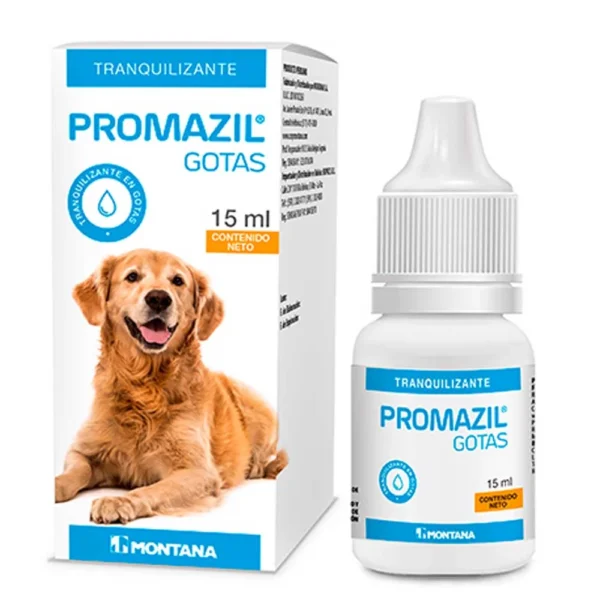 Promazil Gotas tranquilizante veterinario para perros y gatos – 15 ml