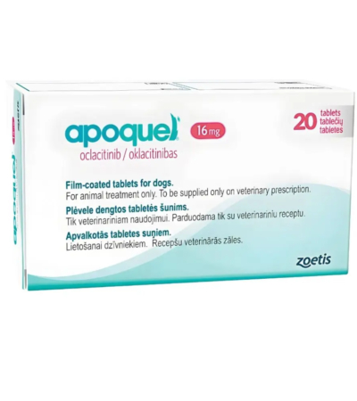 Apoquel 16 mg x 30 unidades – Zoetis para perros – tratamiento alergias y dermatitis en Perú
