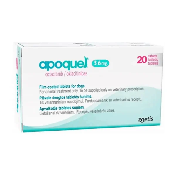 Zoetis-Apoquel-3_6mg-tratamiento-alergias-de-la-piel-en-perros Apoquel 3.6 mg Zoetis x 30 Tabletas Original para Alergia y Picazón en Perros - Precio Perú