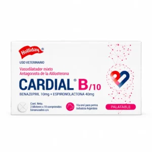 Caja-veterinaria-Cardial-B_10-1 finolais CARDIAL B/10 – Benazepril 10 mg + Espironolactona 40 mg para Perros