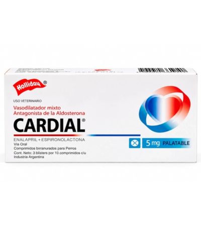 CARDIAL 5 mg – Enalapril + Espironolactona para Perros